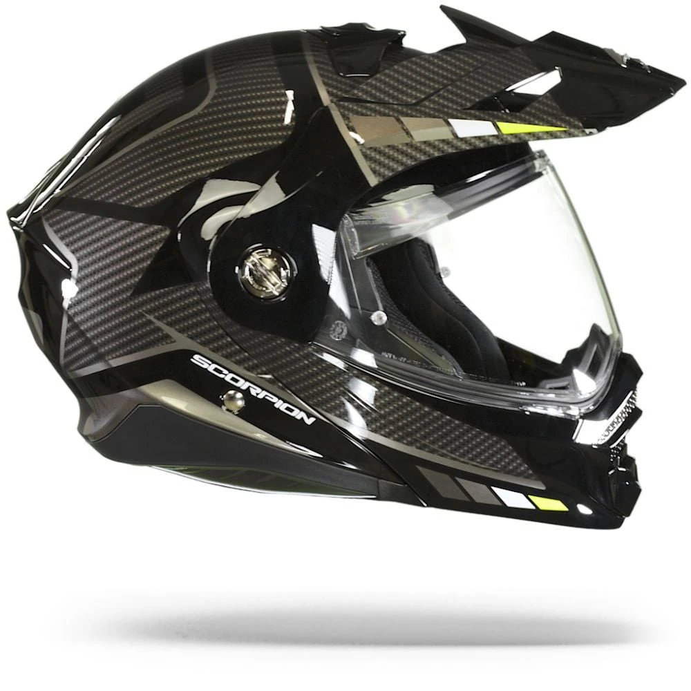 Scorpion ADX-2 Camino Black-Silver-Neon Yellow Adventure Helmet - Image 4