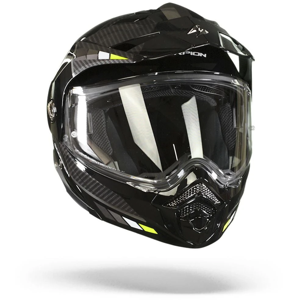 Scorpion ADX-2 Camino Black-Silver-Neon Yellow Adventure Helmet - Image 3