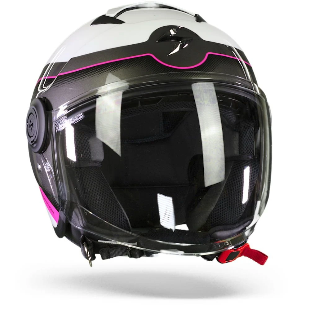 Scorpion EXO-City Roll Pearl White-Pink Jet Helmet - Image 3