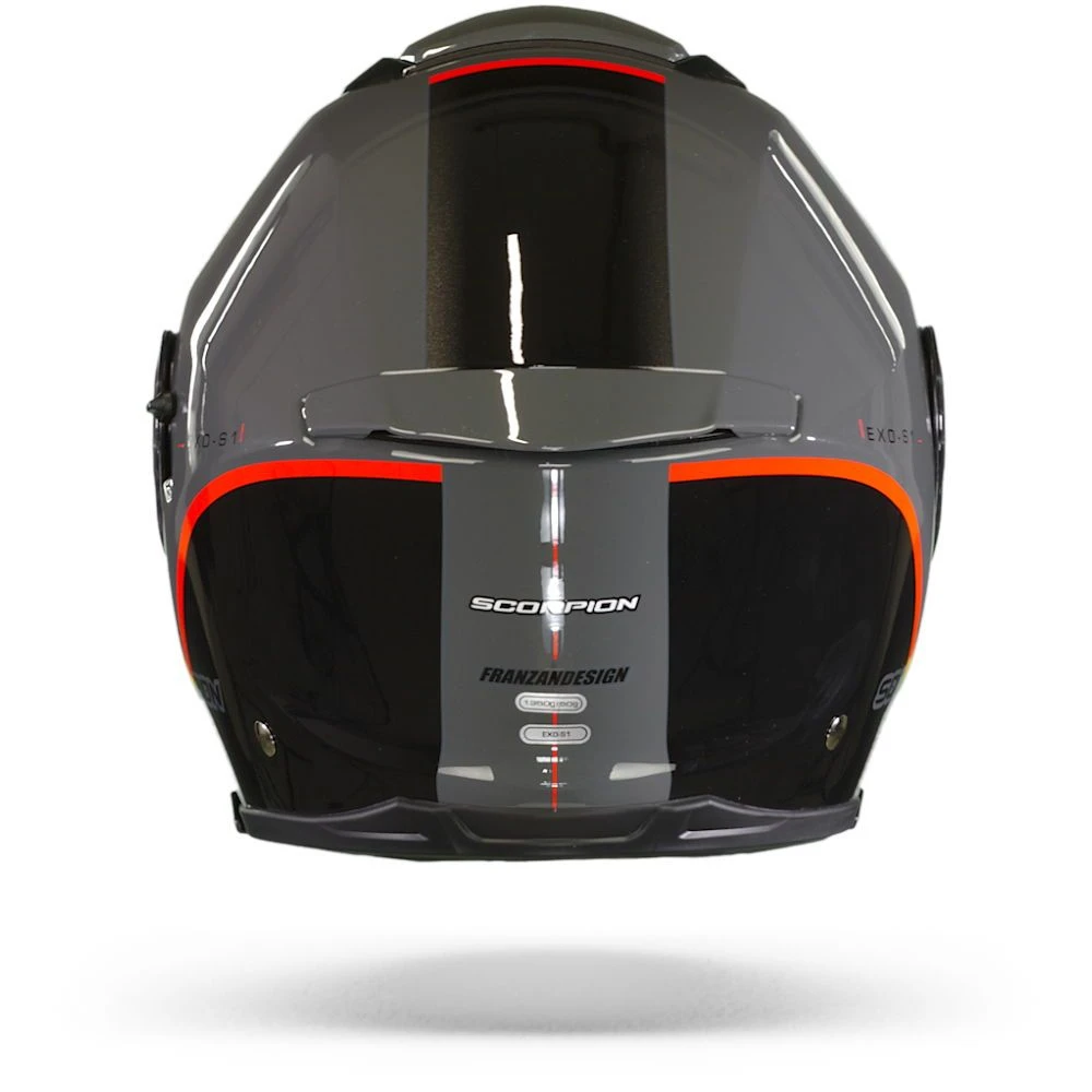 Scorpion EXO-S1 Essence Cement Grey-Black-Red Jet Helmet - Image 5
