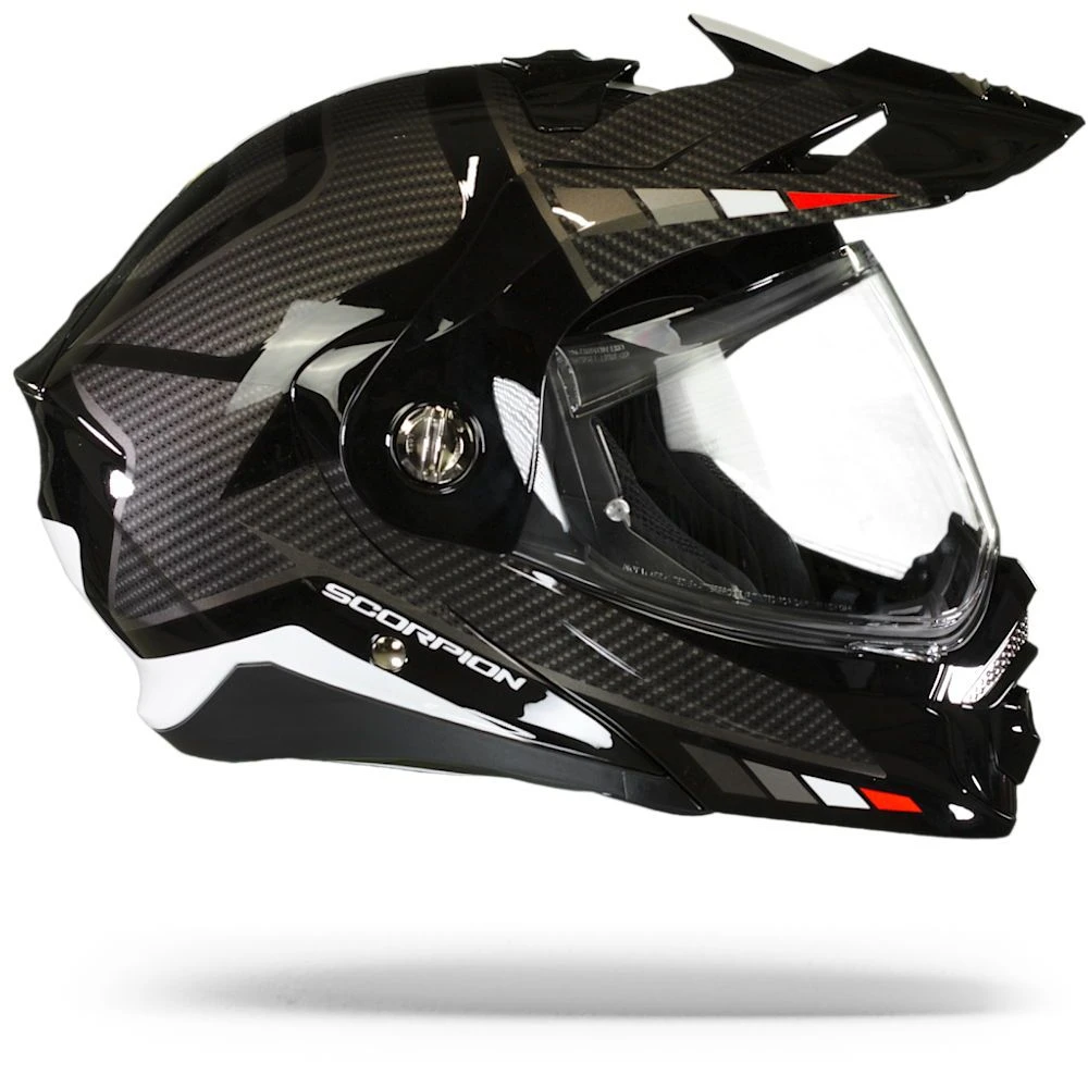 Scorpion ADX-2 Camino Black-Silver-Red Adventure Helmet - Image 4