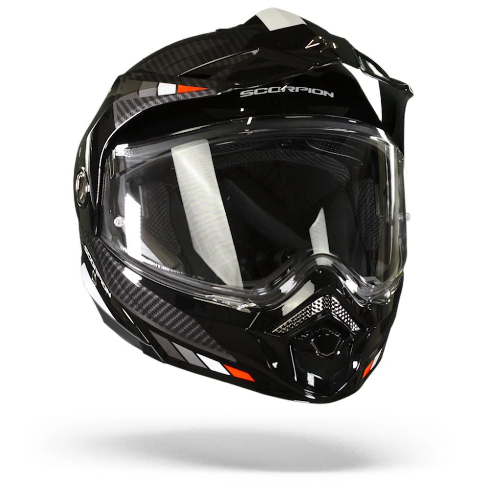 Scorpion ADX-2 Camino Black-Silver-Red Adventure Helmet - Image 3