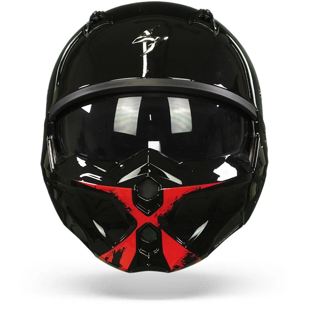 Scorpion Covert-X Tanker Black-Red Jet Helmet - Image 2