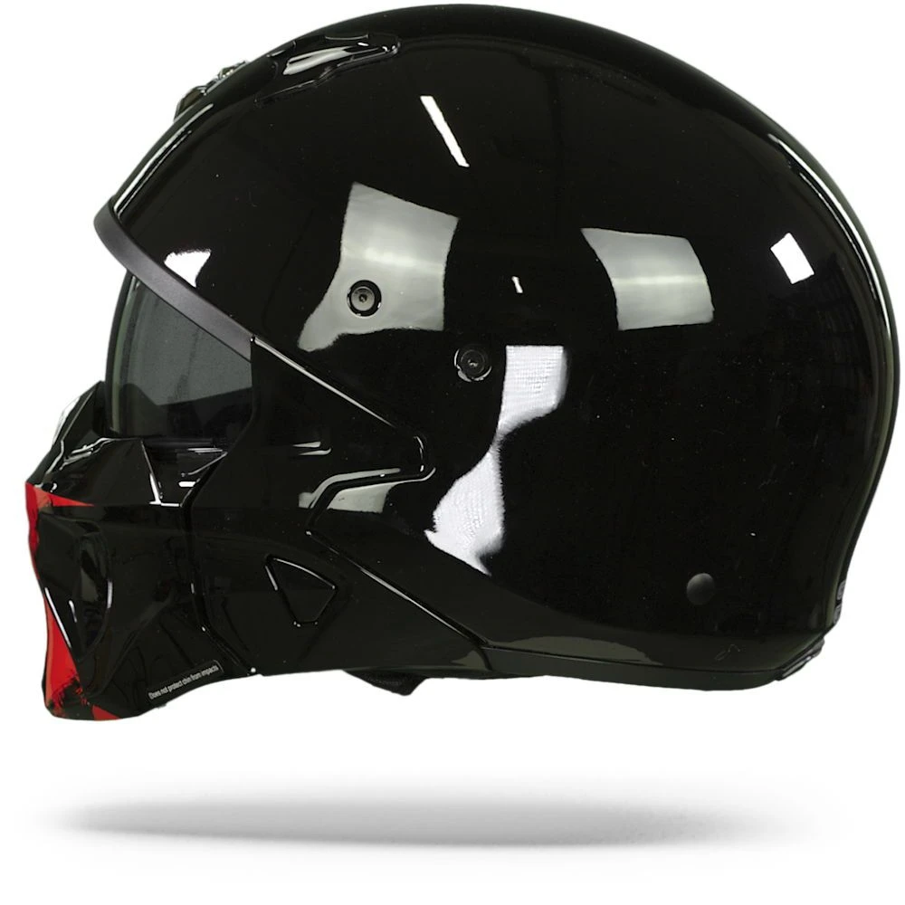 Scorpion Covert-X Tanker Black-Red Jet Helmet - Image 6
