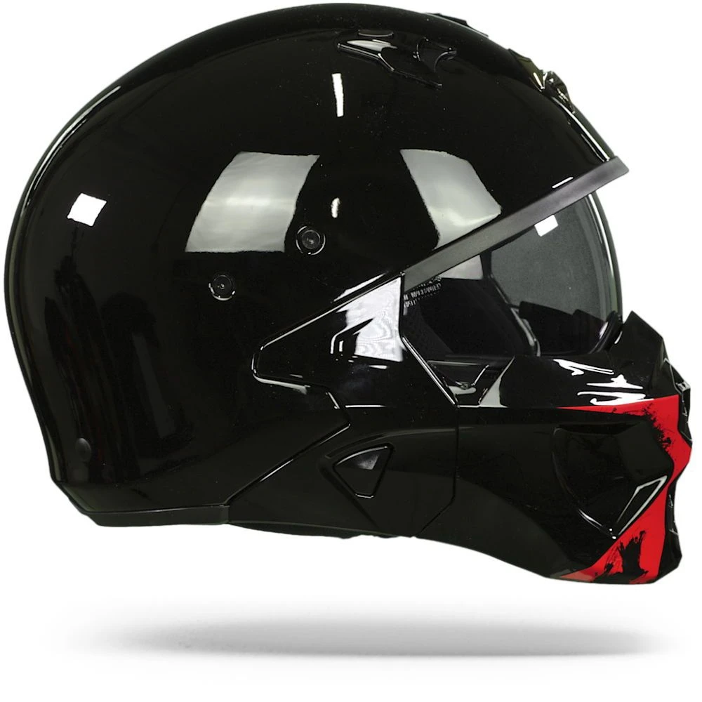 Scorpion Covert-X Tanker Black-Red Jet Helmet - Image 4