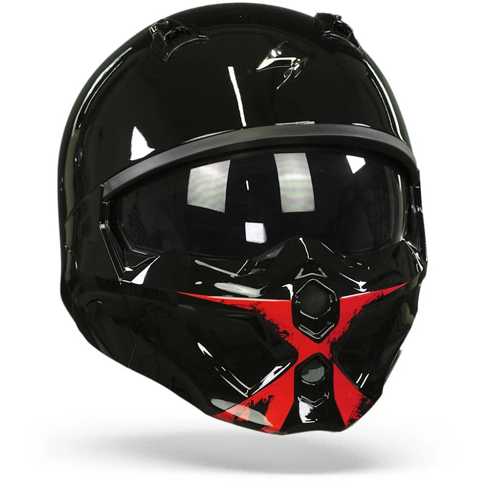 Scorpion Covert-X Tanker Black-Red Jet Helmet - Image 3