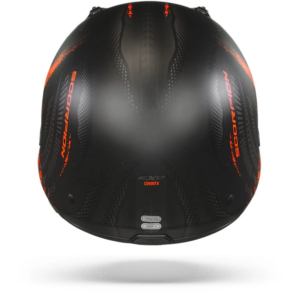 Scorpion Covert-X Tattoo Matt Black-Red Jet Helmet - Image 5