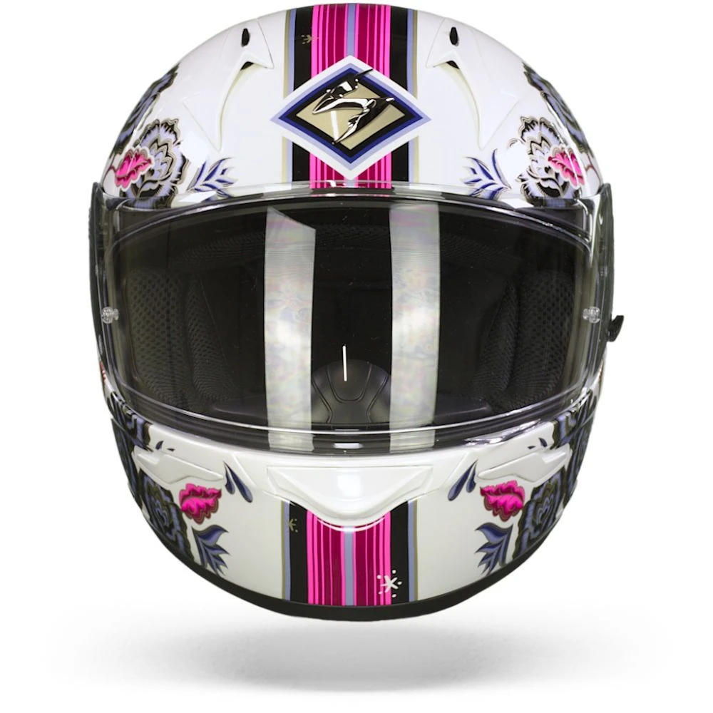Scorpion EXO-390 Chica II White Pink Full Face Helmet - Image 2