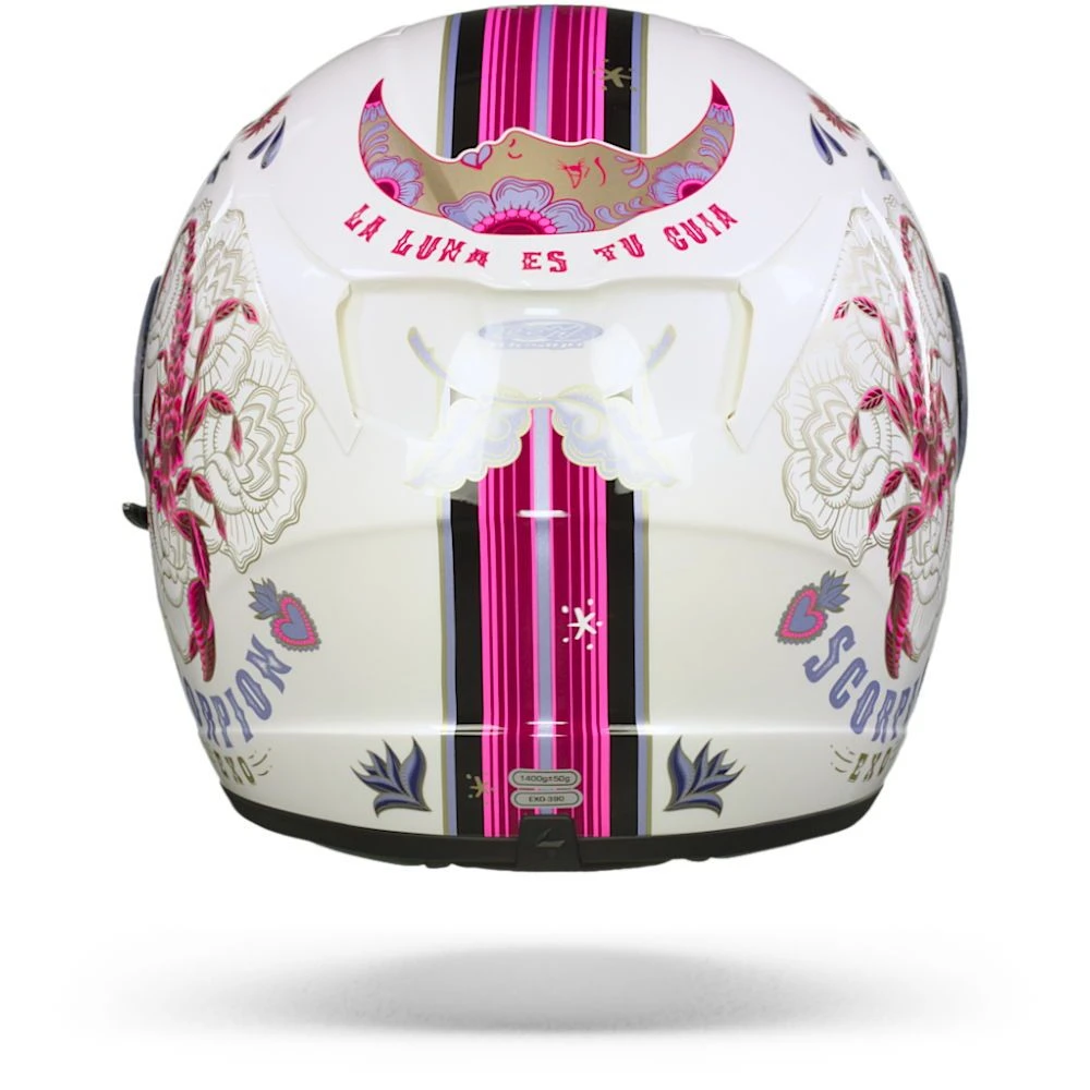 Scorpion EXO-390 Chica II White Pink Full Face Helmet - Image 5