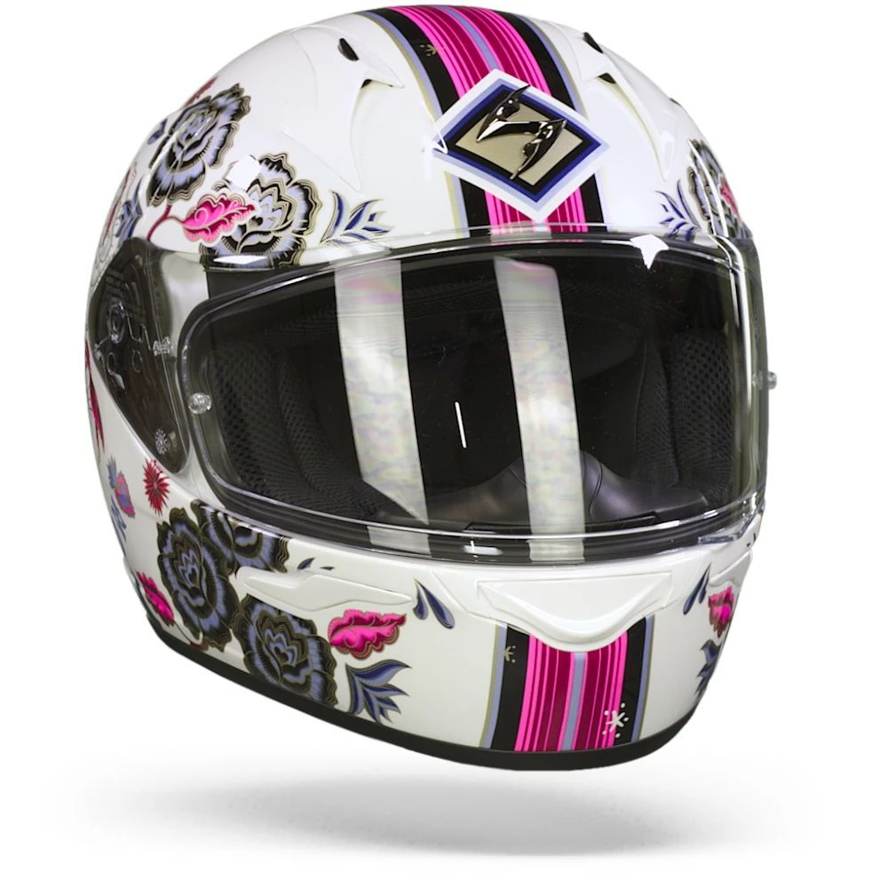 Scorpion EXO-390 Chica II White Pink Full Face Helmet - Image 3
