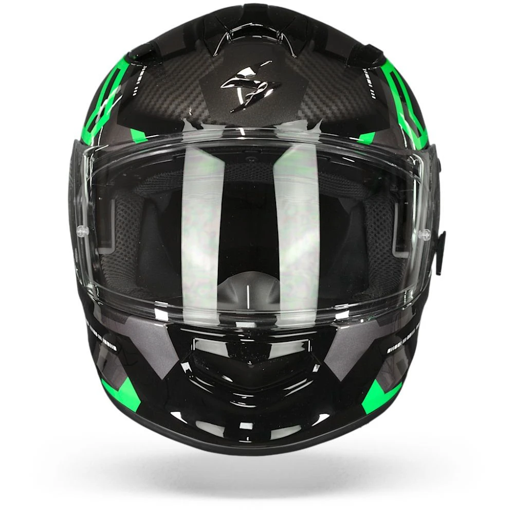 Scorpion EXO-491 Spin Black Green Full Face Helmet - Image 2