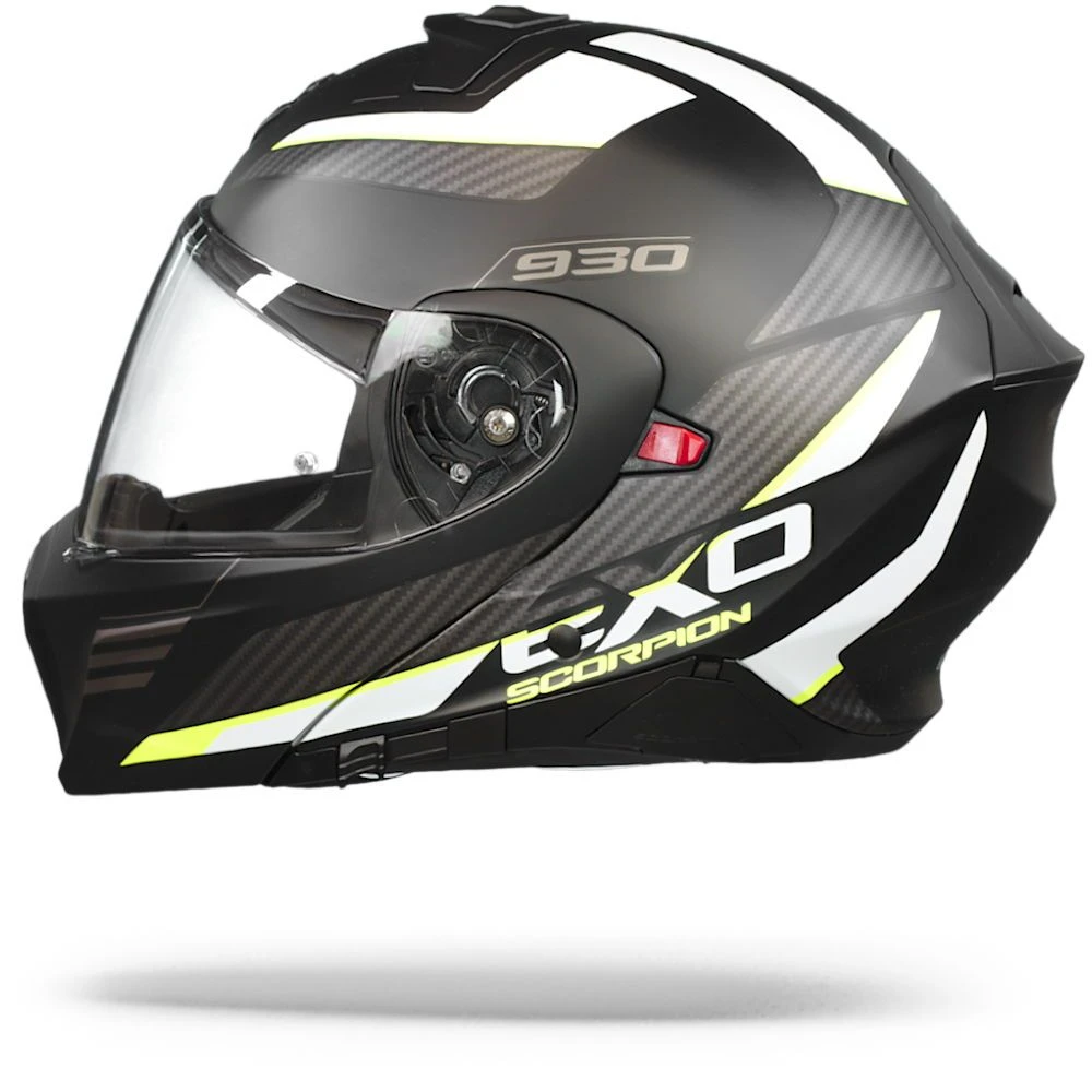 Scorpion EXO-930 Navig Matt Black-Neon Yellow Modular Helmet - Image 6