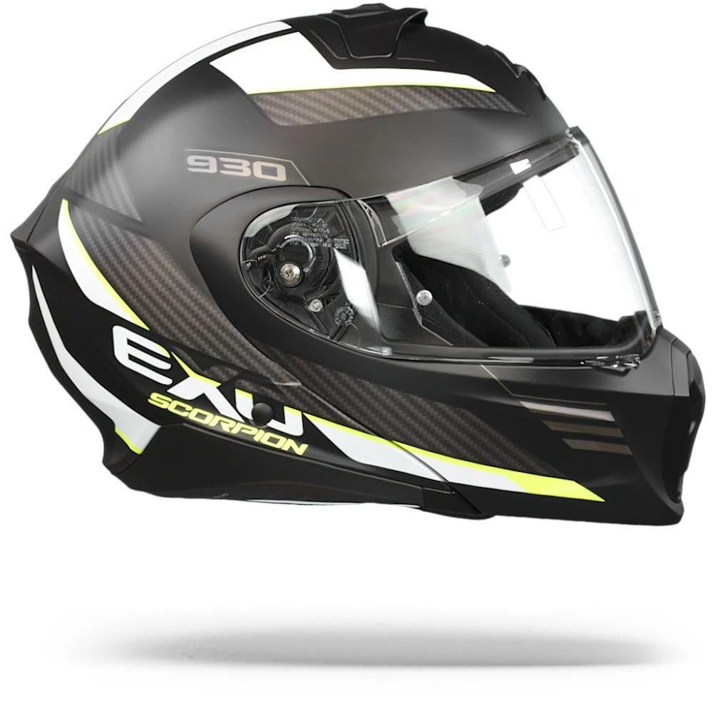 Scorpion EXO-930 Navig Matt Black-Neon Yellow Modular Helmet - Image 4