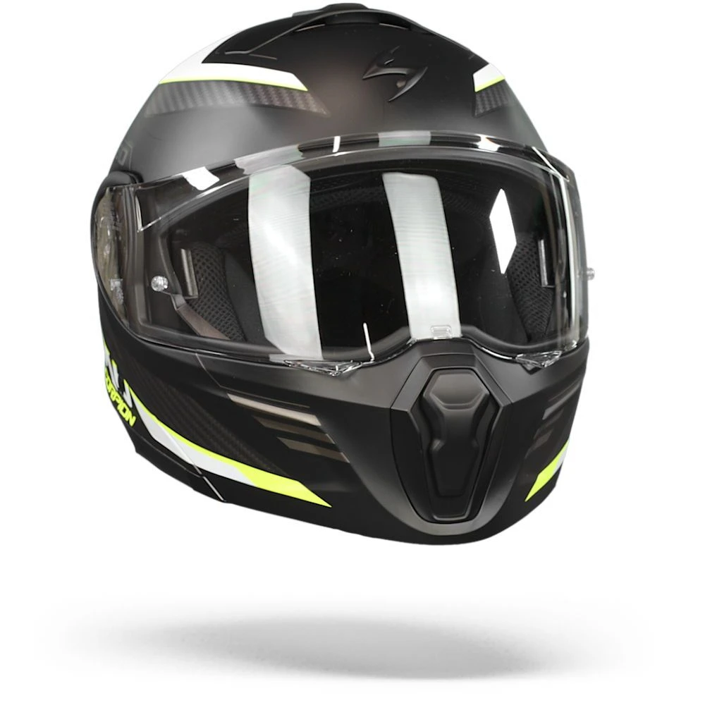 Scorpion EXO-930 Navig Matt Black-Neon Yellow Modular Helmet - Image 3