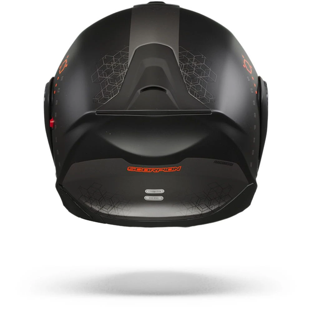 Scorpion EXO-930 Shot Matt Black-Red Modular Helmet - Image 5