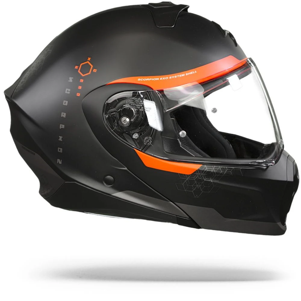 Scorpion EXO-930 Shot Matt Black-Red Modular Helmet - Image 4