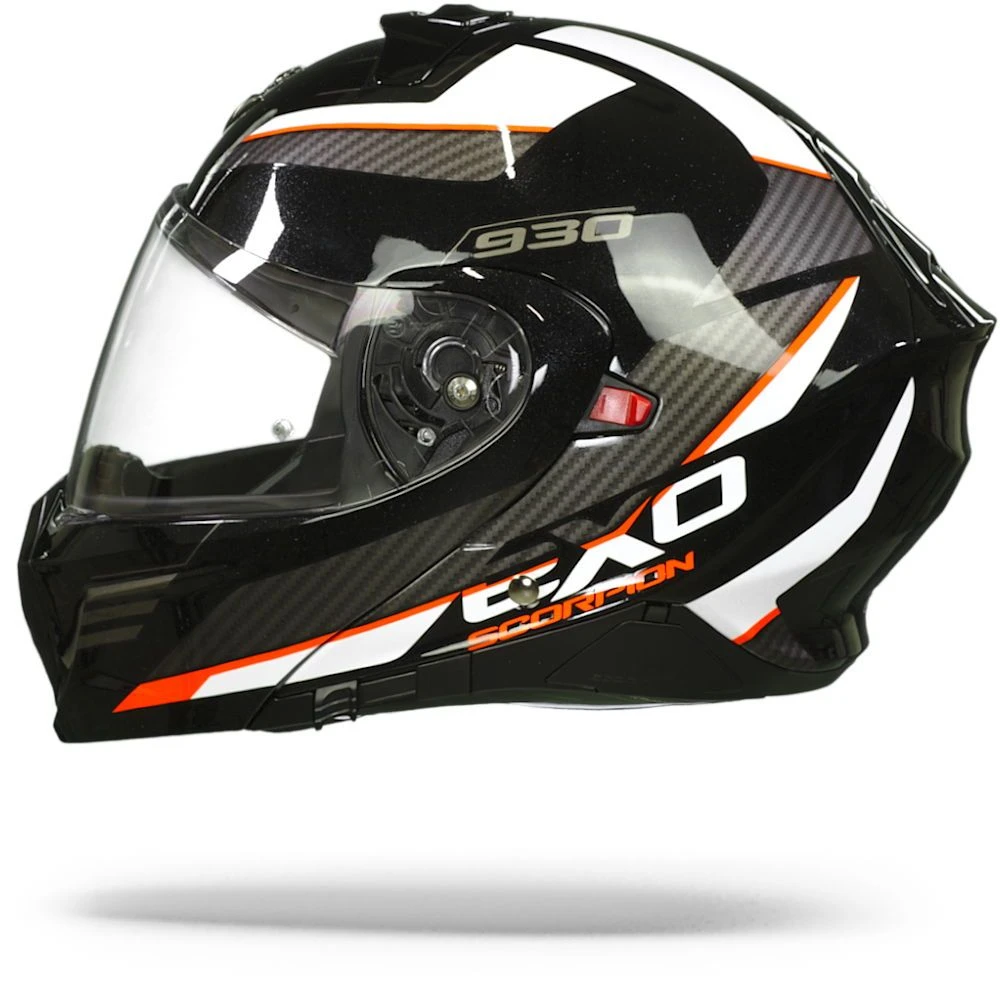 Scorpion EXO-930 Navig Metal Black-Red Modular Helmet - Image 6