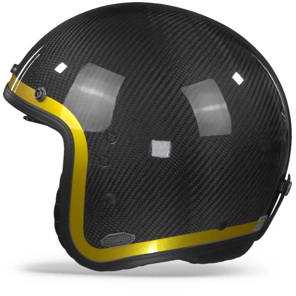 Scorpion Belfast Carbon Lofty Gold Jet Helmet - Image 6