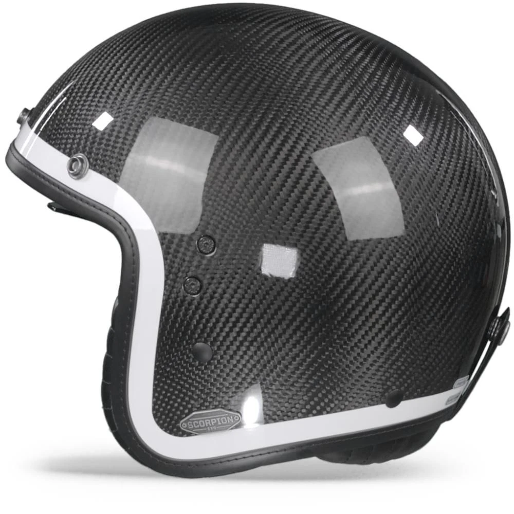 Scorpion Belfast Carbon Lofty White Jet Helmet - Image 6