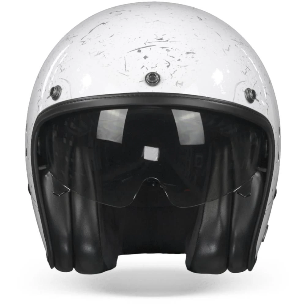 Scorpion Belfast Shift White Red Fluo Jet Helmet - Image 2