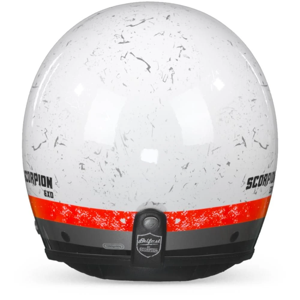 Scorpion Belfast Shift White Red Fluo Jet Helmet - Image 5