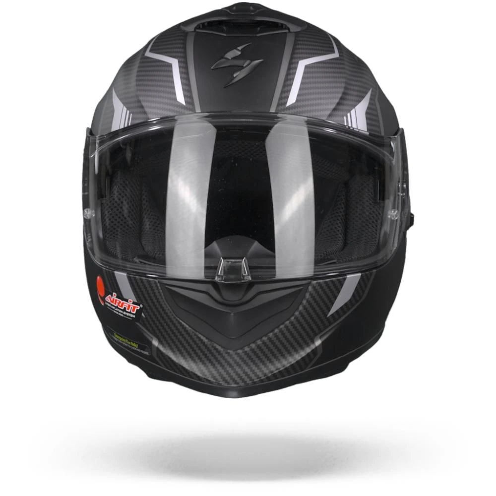 Scorpion EXO-1400 Air Fortuna Matt Black Silver Full Face Helmet - Image 3