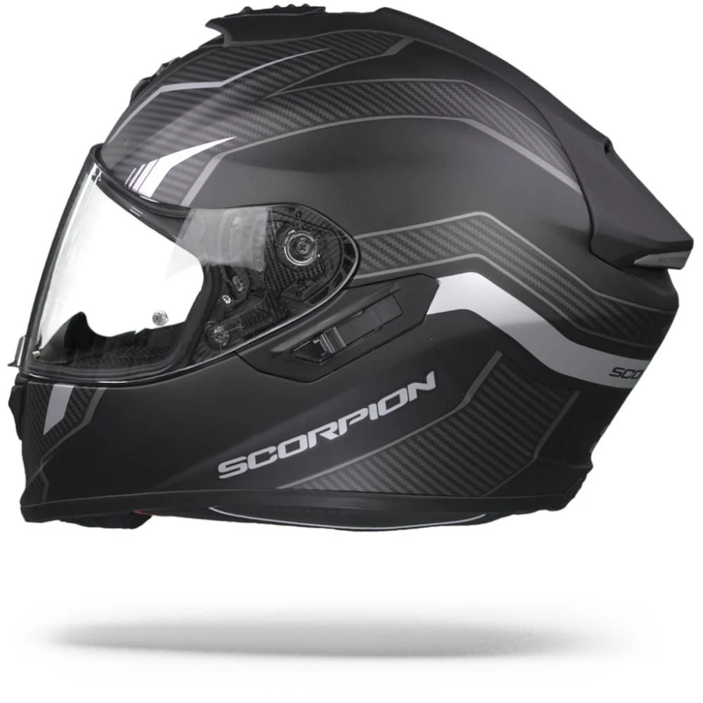 Scorpion EXO-1400 Air Fortuna Matt Black Silver Full Face Helmet - Image 7