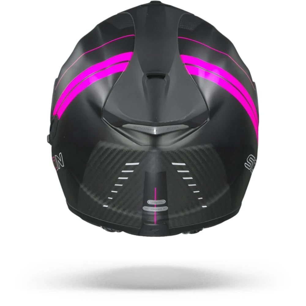 Scorpion EXO-1400 Carbon Air Drik Matt Black Pink Full Face Helmet - Image 5