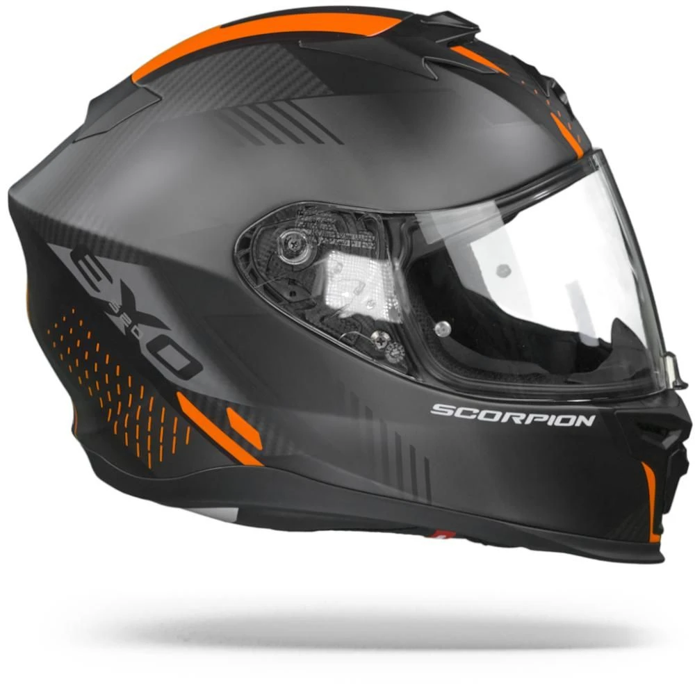 Scorpion EXO-520 Air Laten Matt Black Orange Full Face Helmet - Image 4