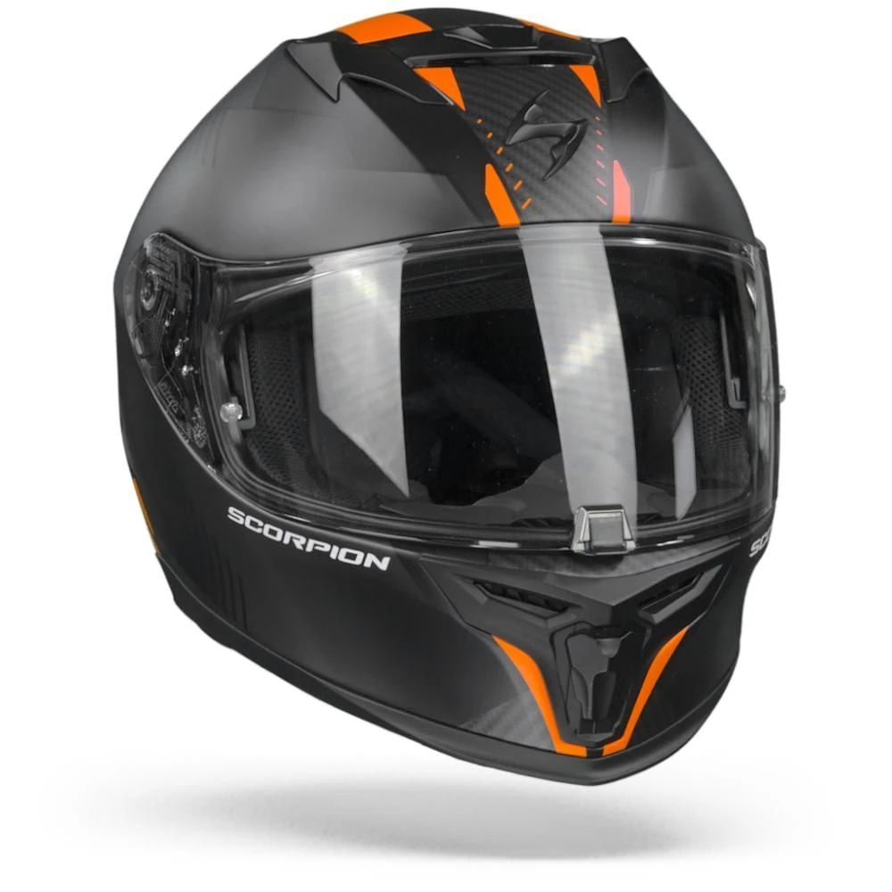 Scorpion EXO-520 Air Laten Matt Black Orange Full Face Helmet - Image 3