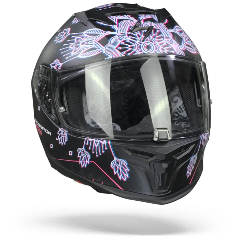 Scorpion EXO-520 Air Tina Matt Black Silver Full Face Helmet - Image 3