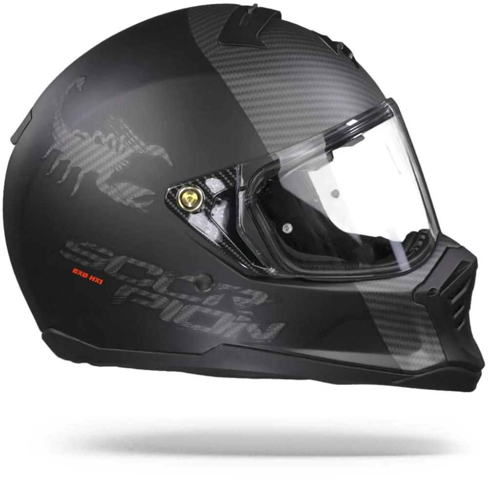 Scorpion EXO-HX1 Hostium Matt Black Silver Full Face Helmet - Image 4