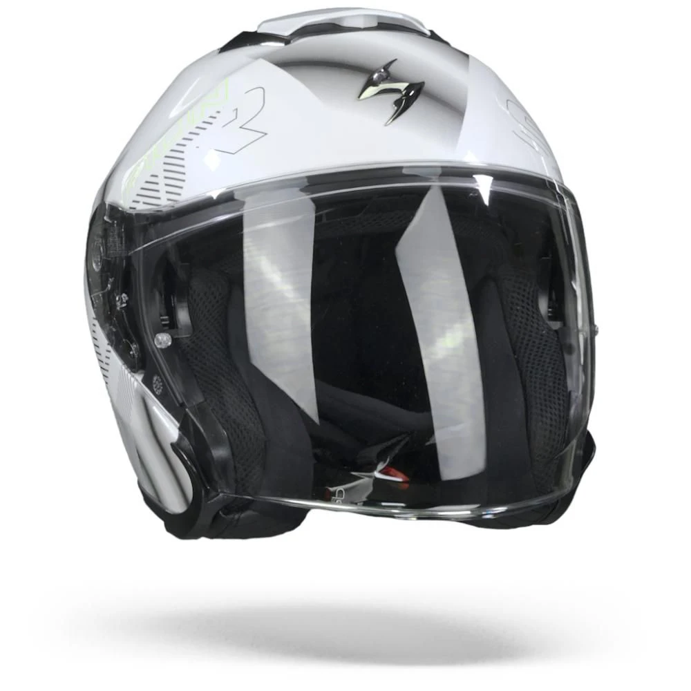 Scorpion EXO-S1 Gravity Pearl White Silver Jet Helmet - Image 3