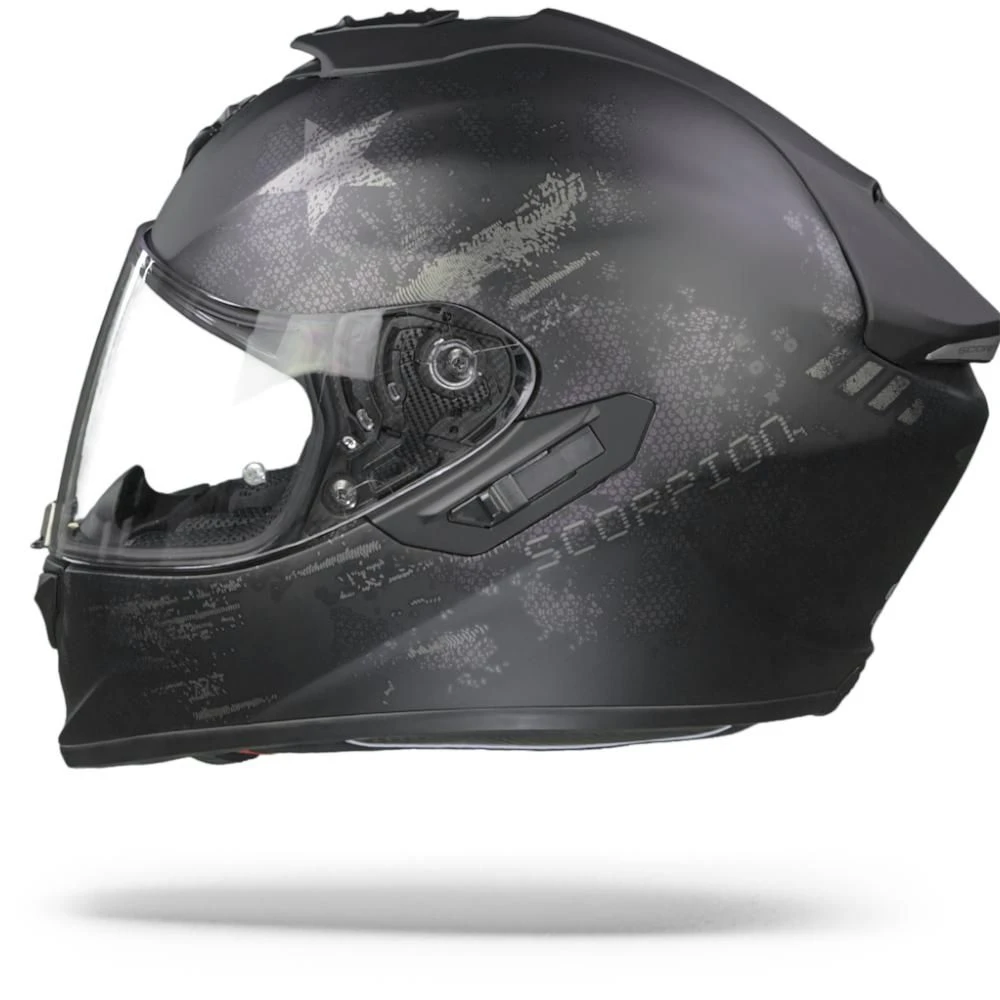 Scorpion EXO-1400 Air Asio Matt Black Silver Full Face Helmet - Image 7