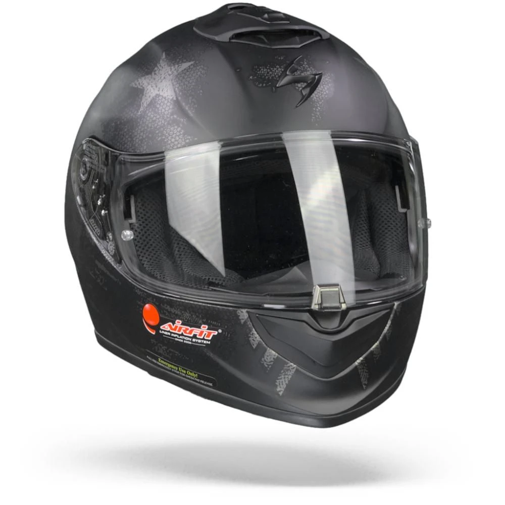 Scorpion EXO-1400 Air Asio Matt Black Silver Full Face Helmet - Image 4