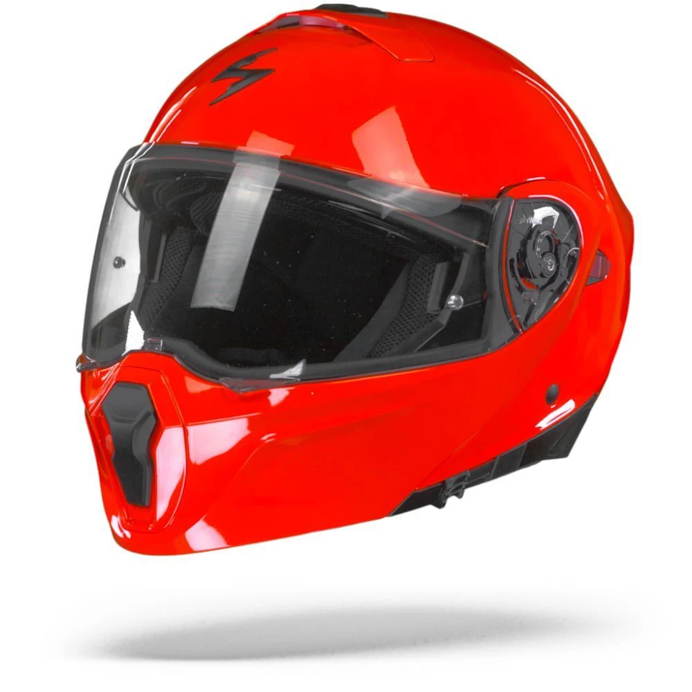 Scorpion EXO-930 Solid Neon Red Modular Helmet - Image 5
