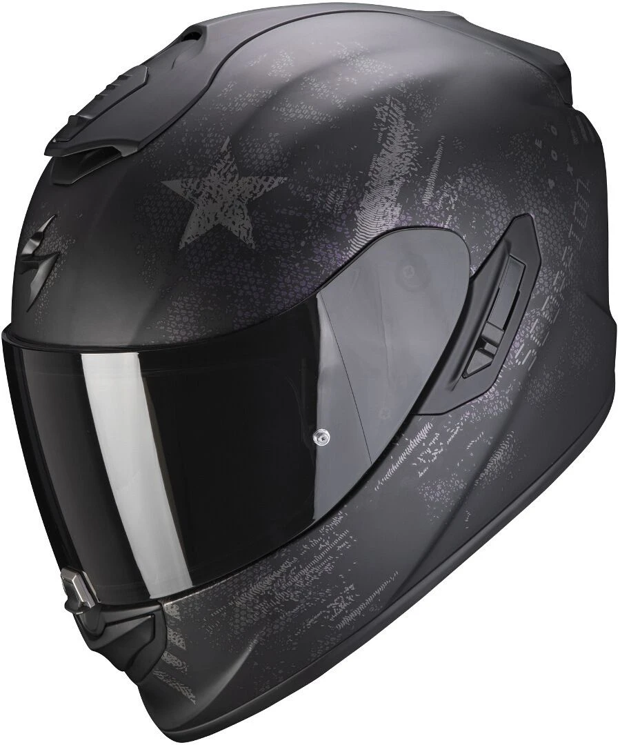 Scorpion EXO-1400 Air Asio Matt Black Silver Full Face Helmet