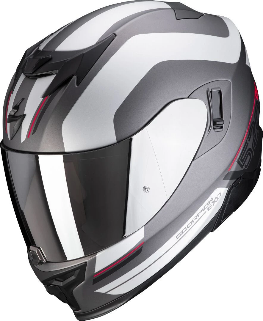 Scorpion EXO-520 Air Lemans Matt Silver Red Full Face Helmet