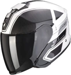 Scorpion EXO-S1 Cross-Ville White Black Silver Jet Helmet