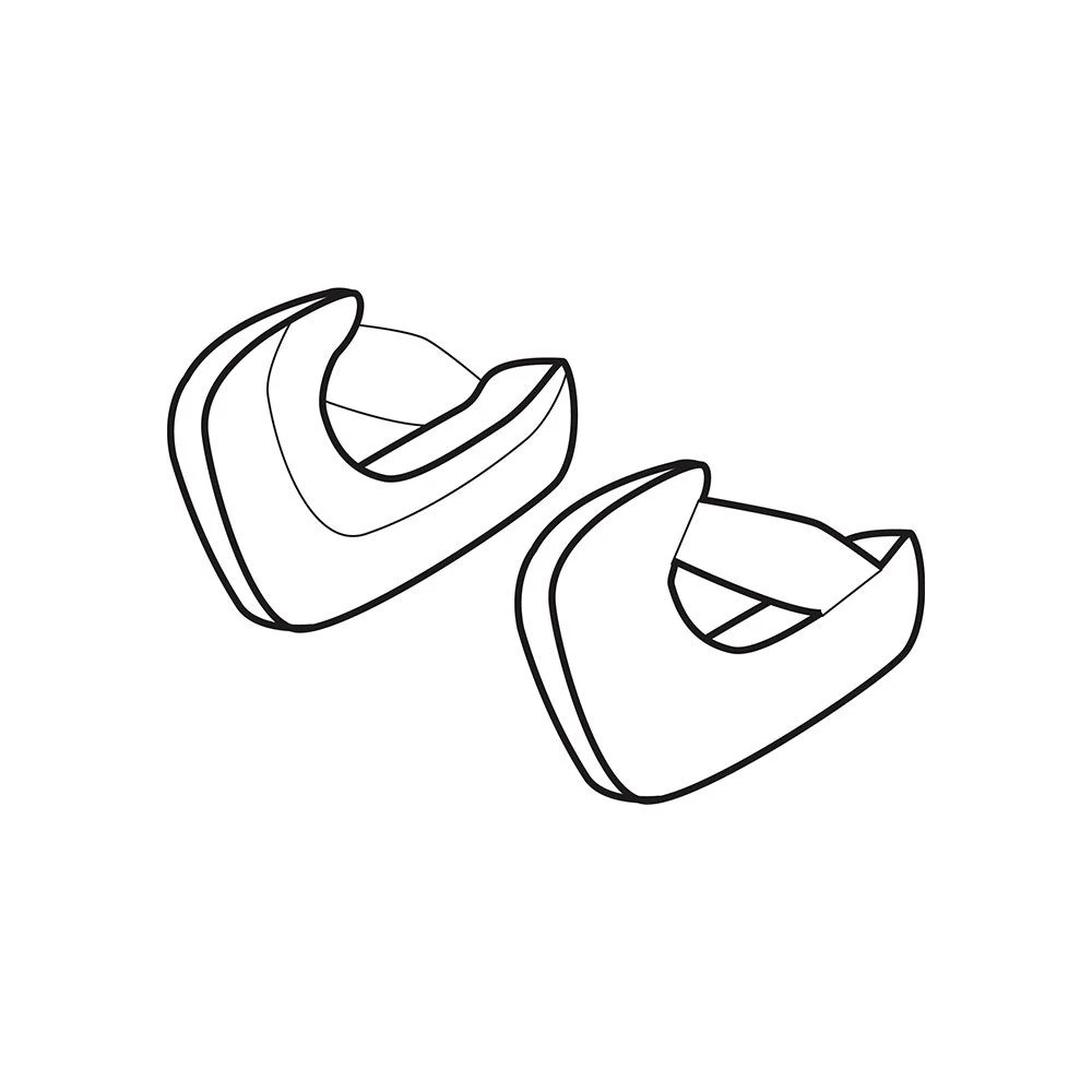 Scorpion Exo-R1 Black Cheek Pads