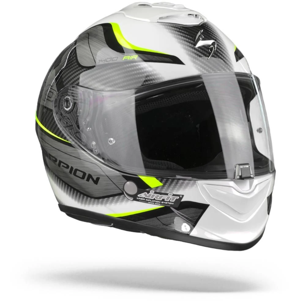Scorpion EXO-1400 Air Attune White Neon Yellow Full Face Helmet