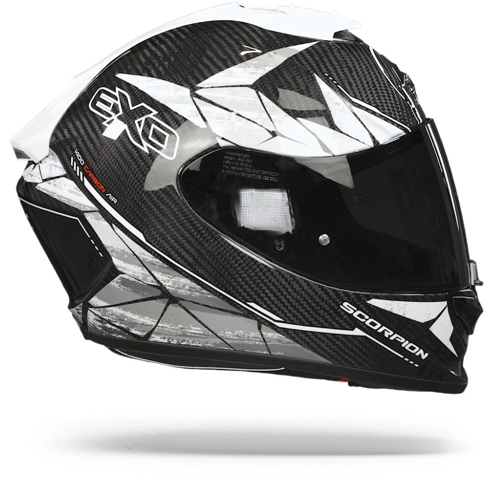 Scorpion EXO-1400 Carbon Air Aranea Black-White Full Face Helmet - Image 4