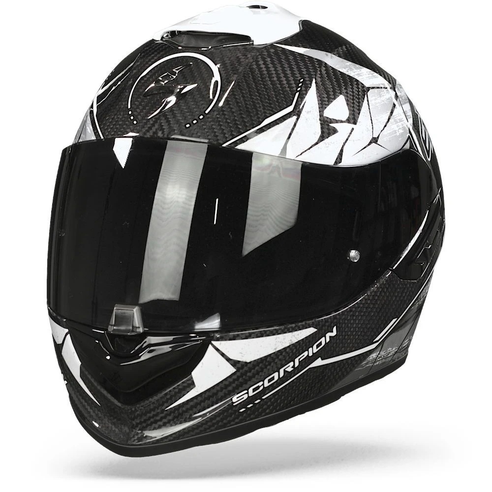 Scorpion EXO-1400 Carbon Air Aranea Black-White Full Face Helmet