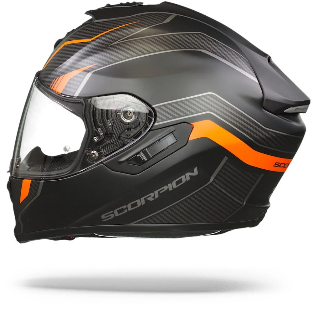 Scorpion EXO-1400 Air Fortuna Matt Black-Orange Full Face Helmet - Image 6