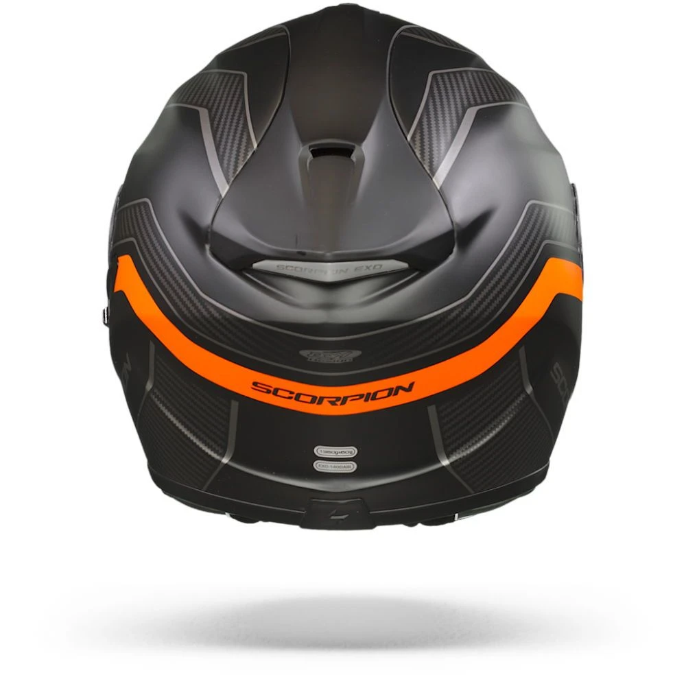 Scorpion EXO-1400 Air Fortuna Matt Black-Orange Full Face Helmet - Image 5