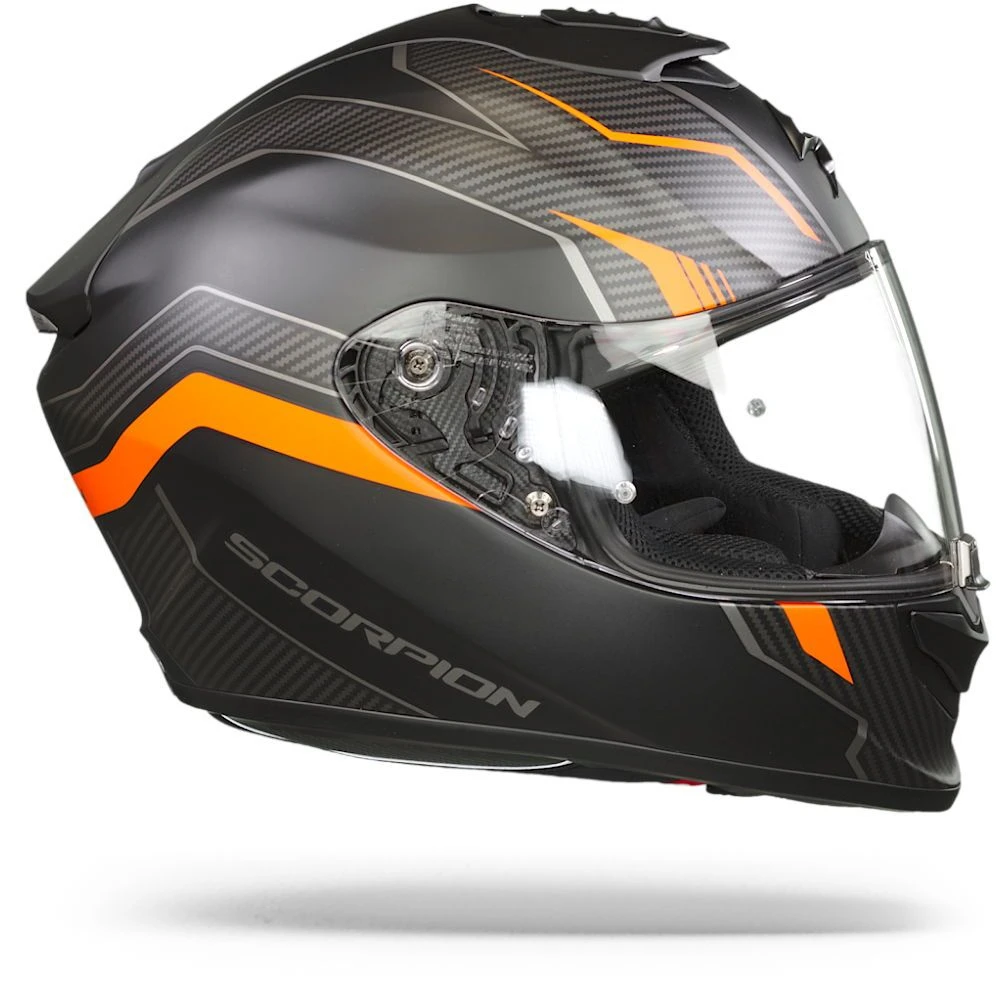 Scorpion EXO-1400 Air Fortuna Matt Black-Orange Full Face Helmet - Image 4