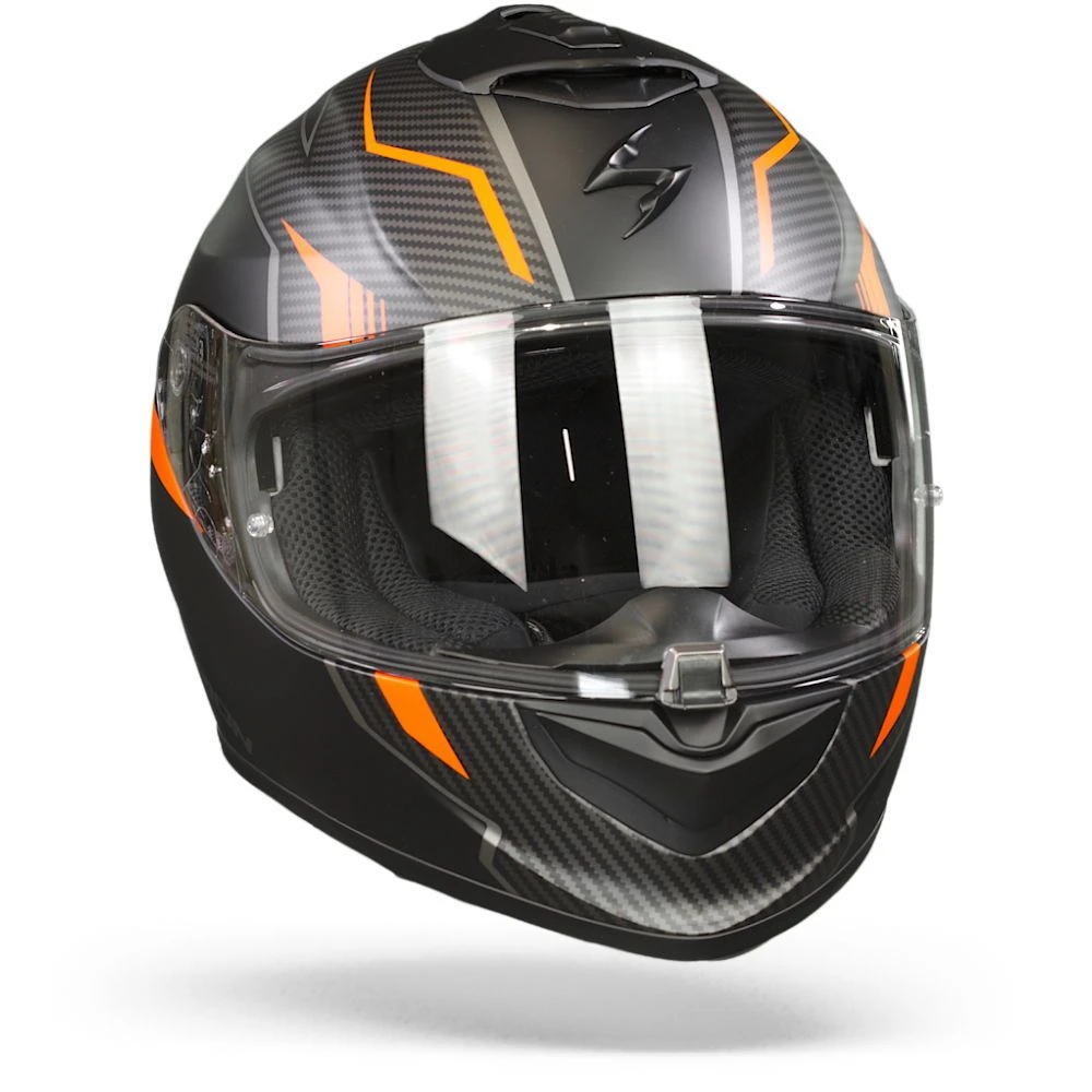 Scorpion EXO-1400 Air Fortuna Matt Black-Orange Full Face Helmet - Image 3