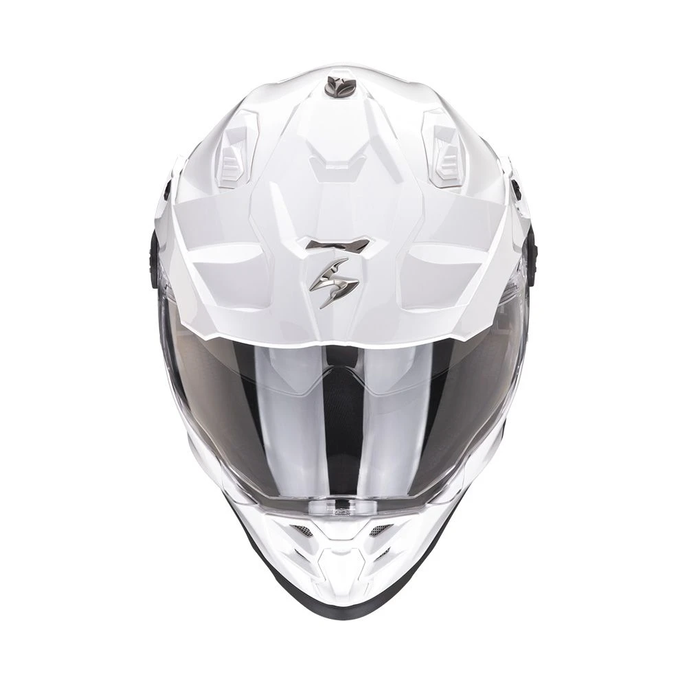 Scorpion ADF-9000 Air Solid Pearl White Adventure Helmet - Image 3