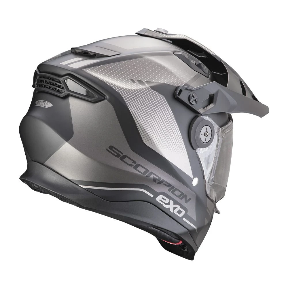 Scorpion ADF-9000 Air Trail Matt Black-Silver Adventure Helmet - Image 2