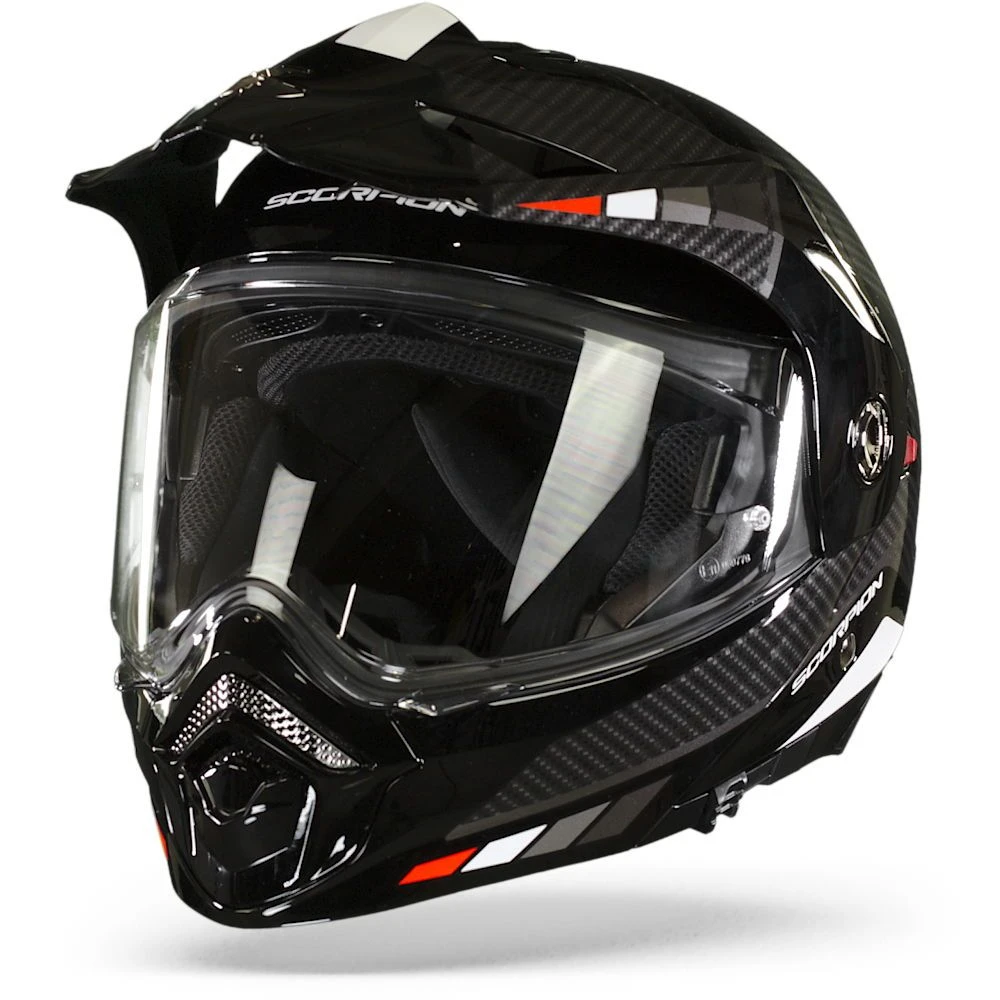 Scorpion ADX-2 Camino Black-Silver-Red Adventure Helmet